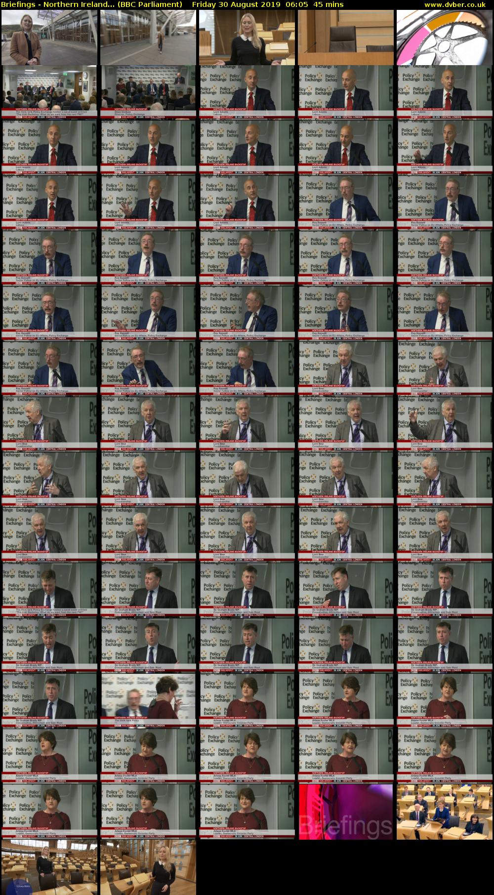 Briefings - Northern Ireland... (BBC Parliament) Friday 30 August 2019 06:05 - 06:50