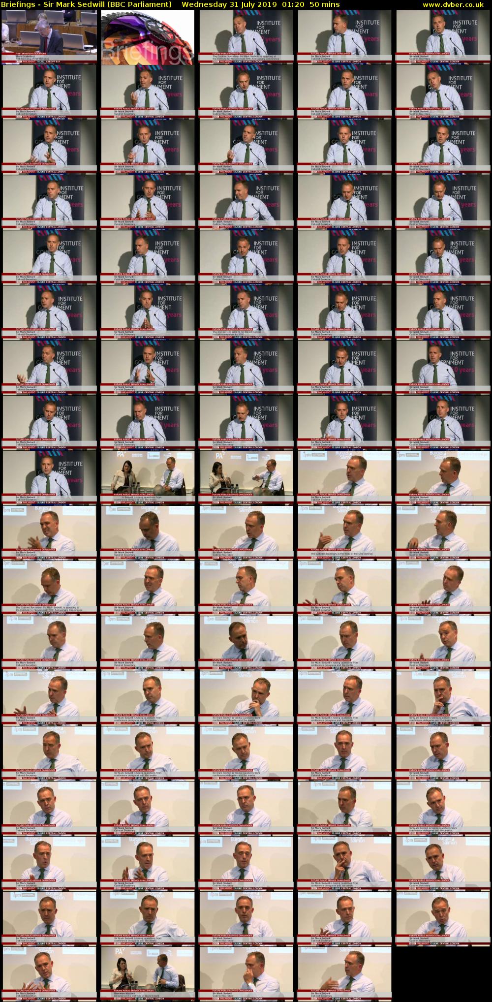Briefings - Sir Mark Sedwill (BBC Parliament) Wednesday 31 July 2019 01:20 - 02:10