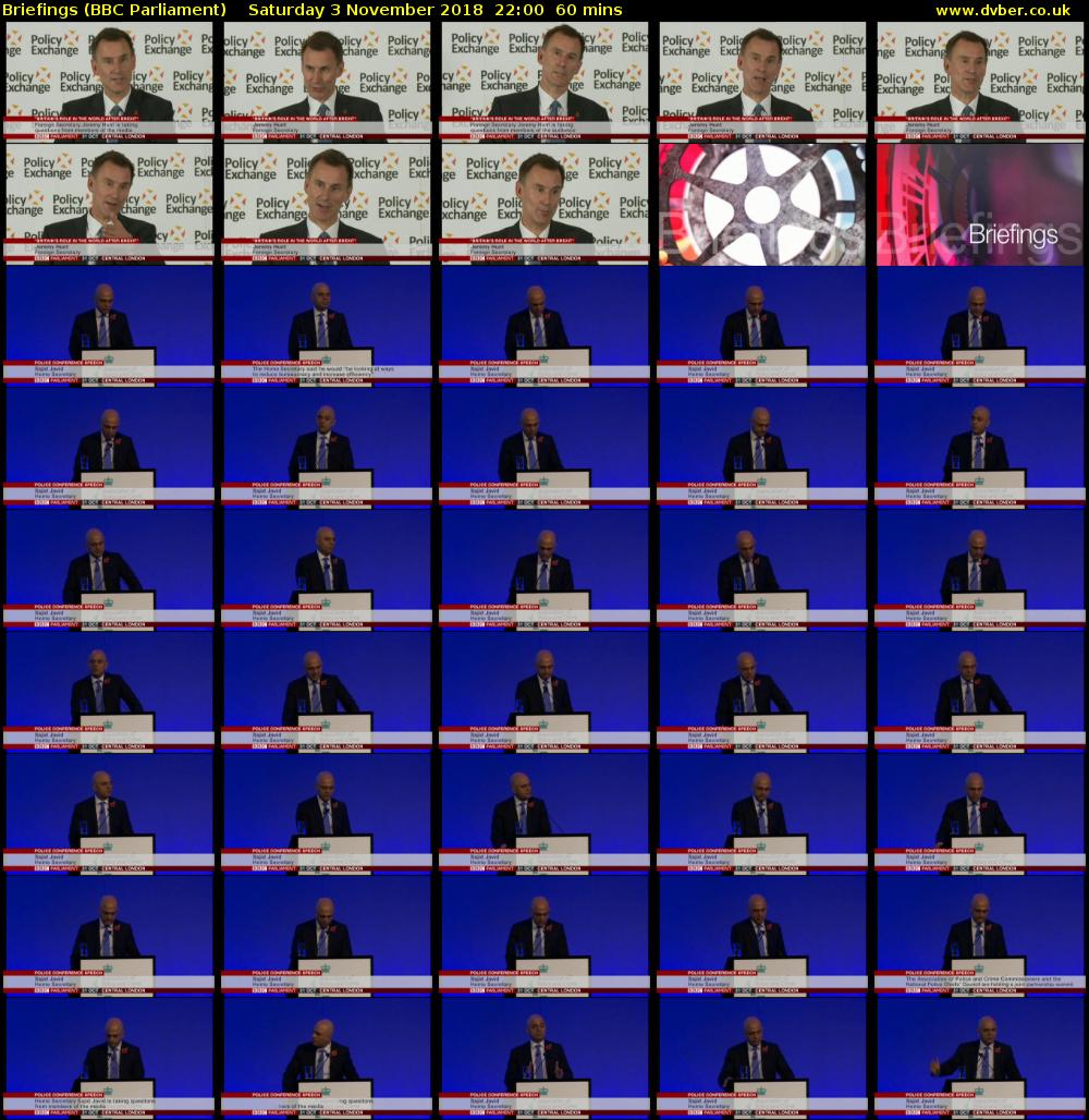 Briefings (BBC Parliament) Saturday 3 November 2018 22:00 - 23:00