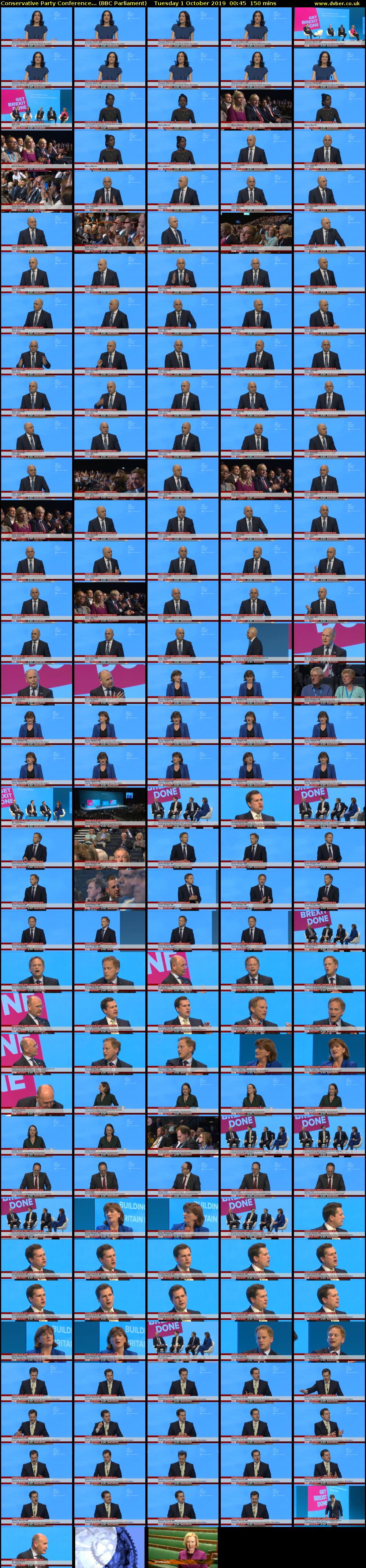 Conservative Party Conference... (BBC Parliament) Tuesday 1 October 2019 00:45 - 03:15