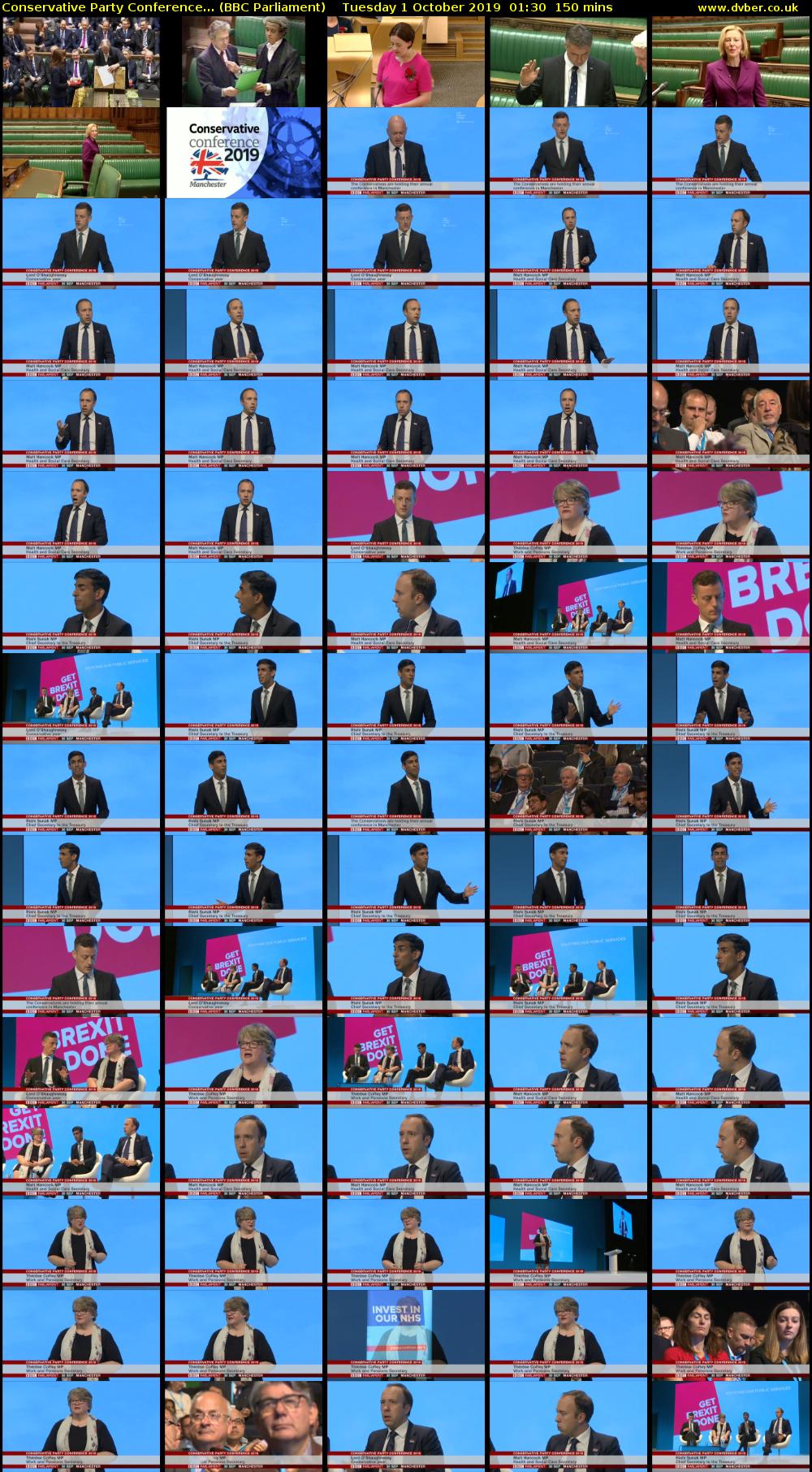 Conservative Party Conference... (BBC Parliament) Tuesday 1 October 2019 01:30 - 04:00