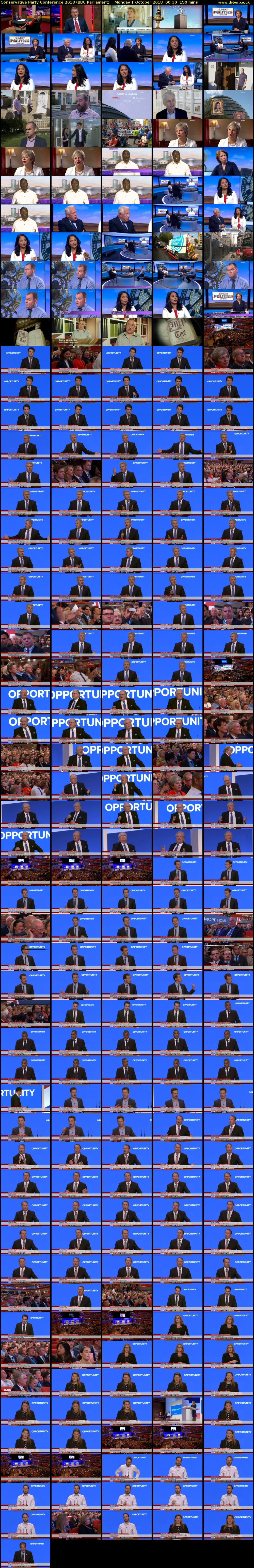 Conservative Party Conference 2018 (BBC Parliament) Monday 1 October 2018 00:30 - 03:00