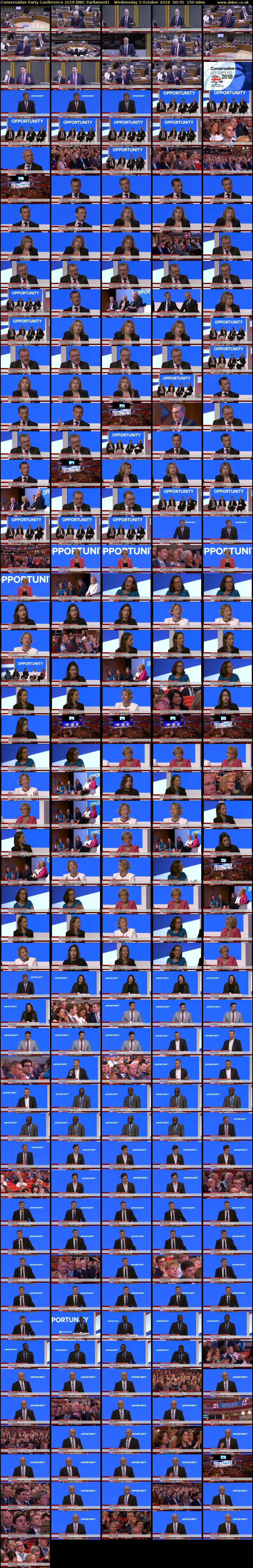 Conservative Party Conference 2018 (BBC Parliament) Wednesday 3 October 2018 00:45 - 03:15