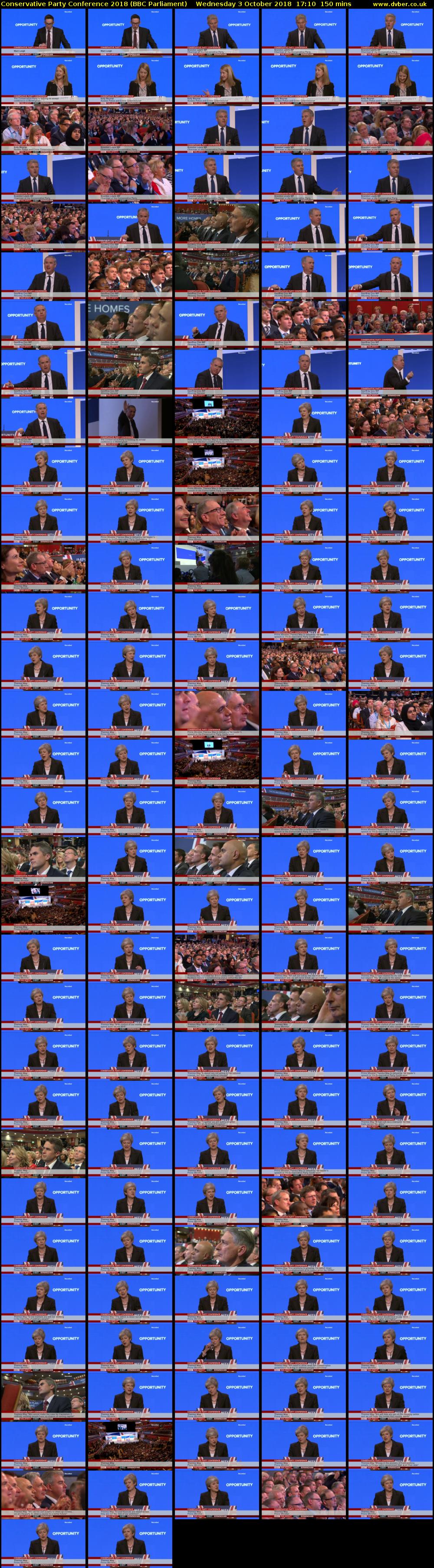 Conservative Party Conference 2018 (BBC Parliament) Wednesday 3 October 2018 17:10 - 19:40