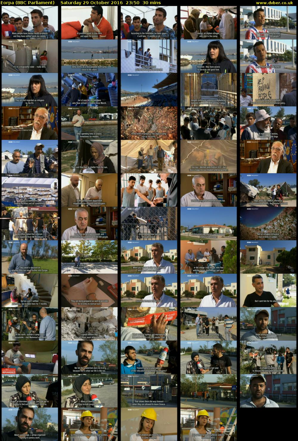 Eorpa (BBC Parliament) Saturday 29 October 2016 23:50 - 00:20