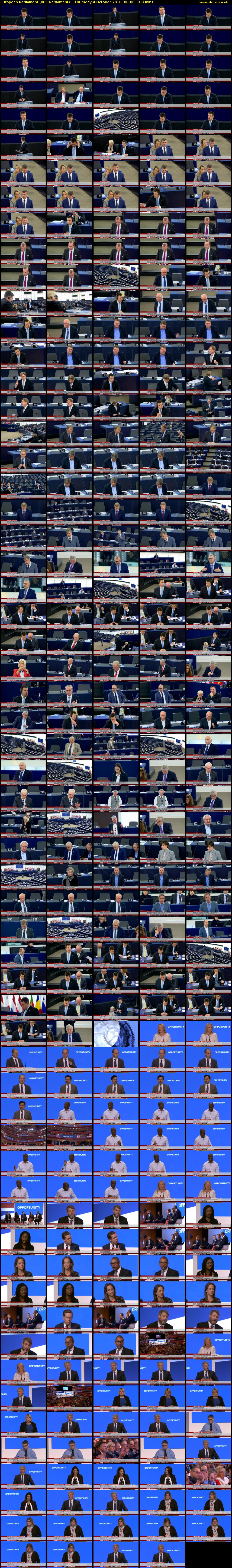 European Parliament (BBC Parliament) Thursday 4 October 2018 00:00 - 03:00