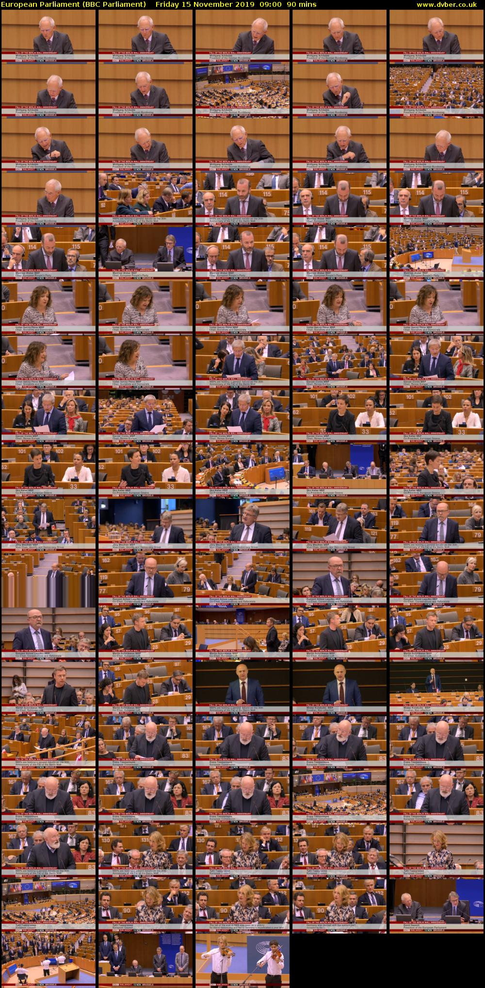 European Parliament (BBC Parliament) Friday 15 November 2019 09:00 - 10:30