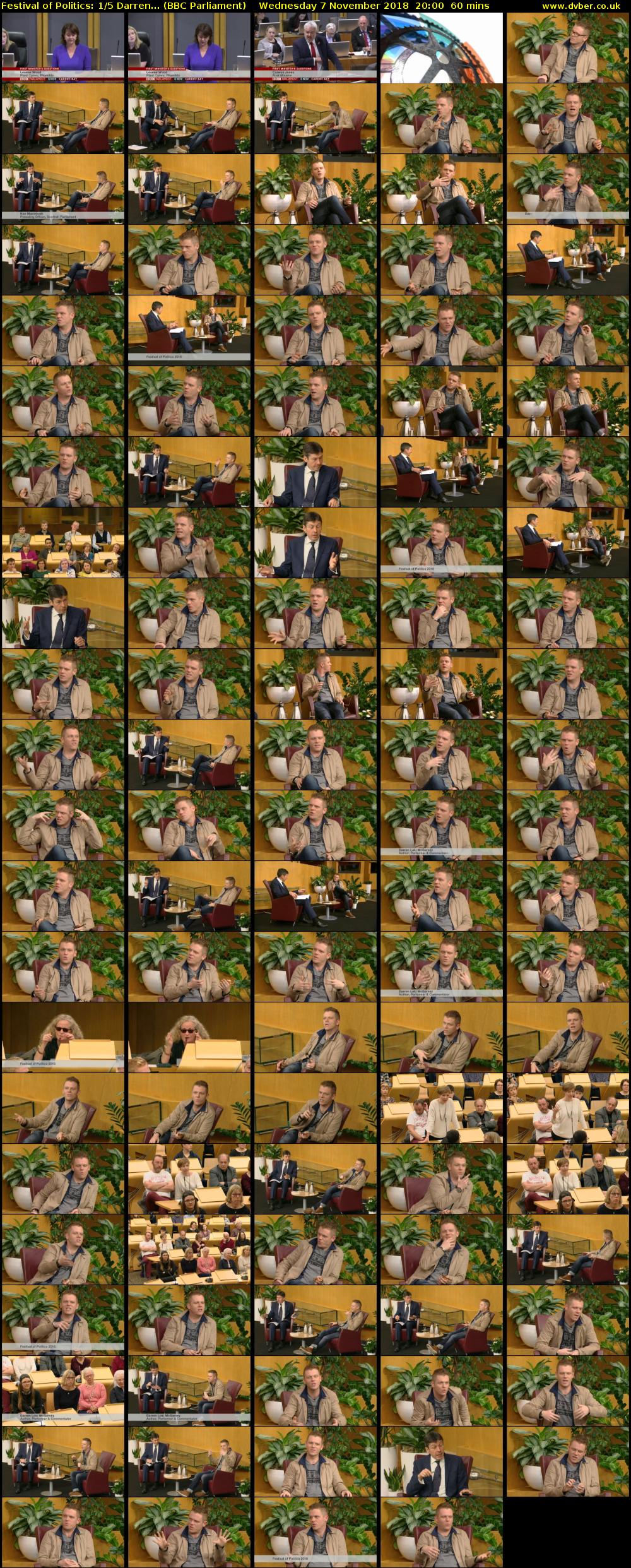 Festival of Politics: 1/5 Darren... (BBC Parliament) Wednesday 7 November 2018 20:00 - 21:00