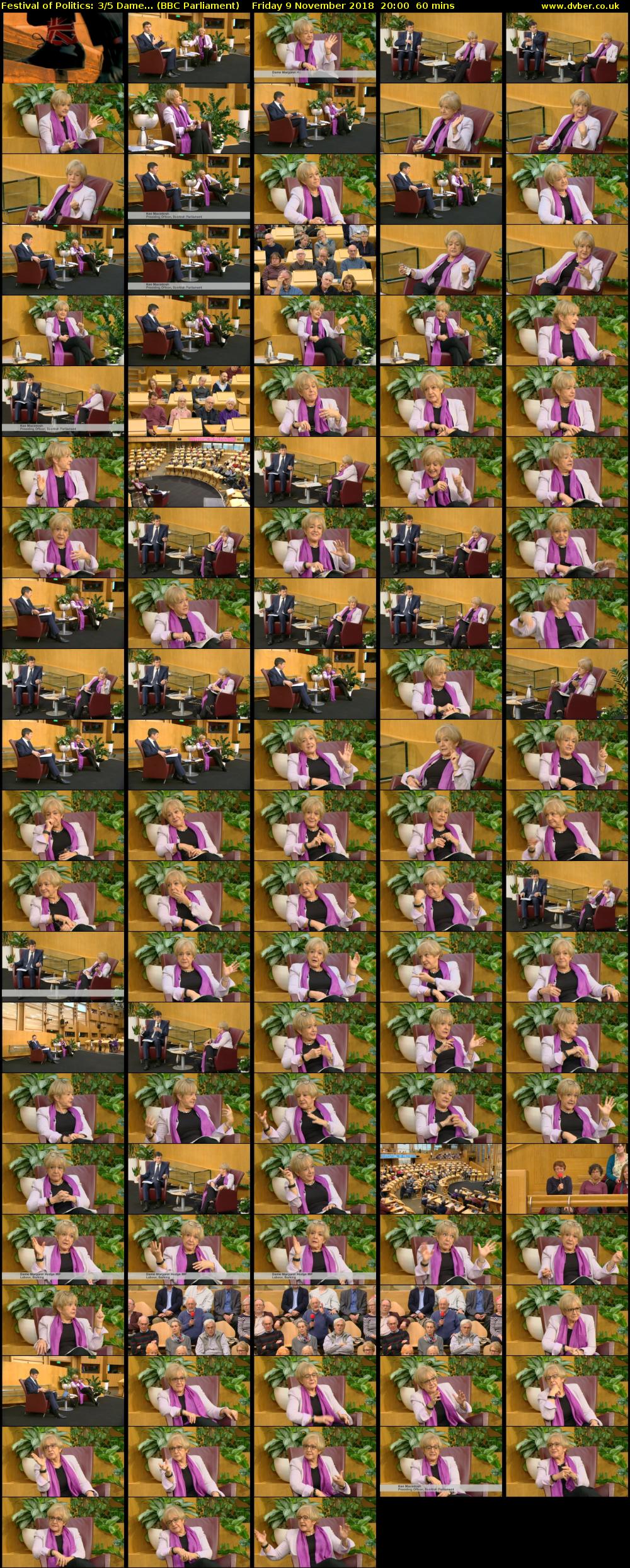 Festival of Politics: 3/5 Dame... (BBC Parliament) Friday 9 November 2018 20:00 - 21:00