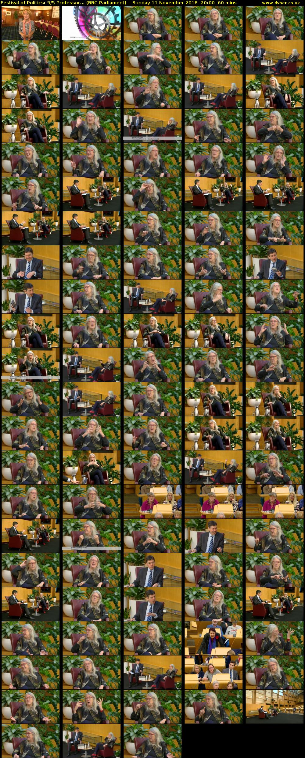 Festival of Politics: 5/5 Professor... (BBC Parliament) Sunday 11 November 2018 20:00 - 21:00