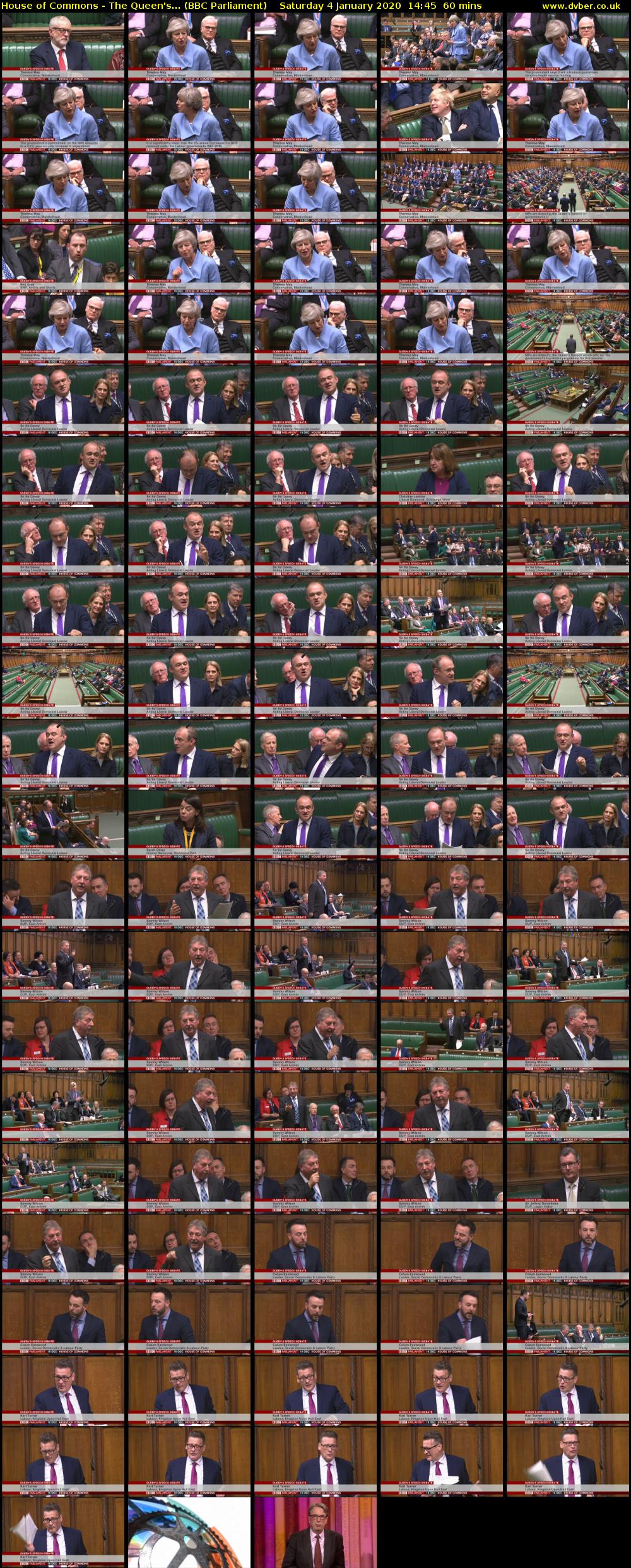 House of Commons - The Queen's... (BBC Parliament) Saturday 4 January 2020 14:45 - 15:45