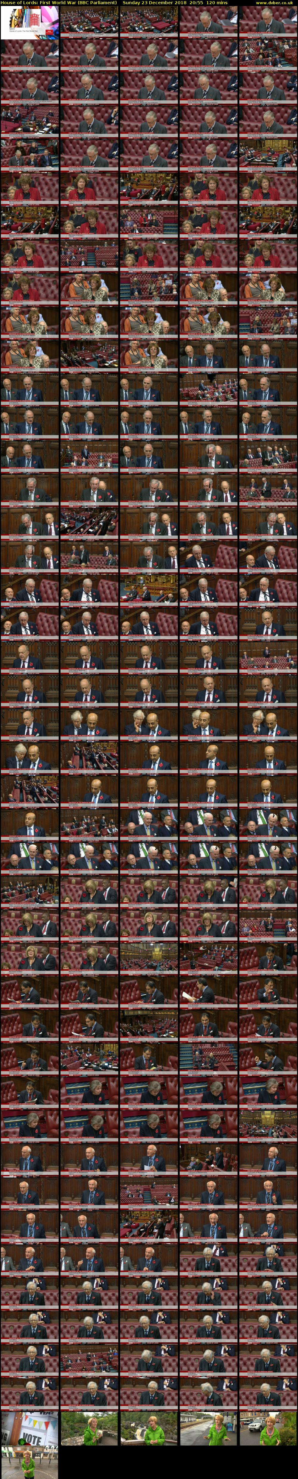 House of Lords: First World War (BBC Parliament) Sunday 23 December 2018 20:55 - 22:55