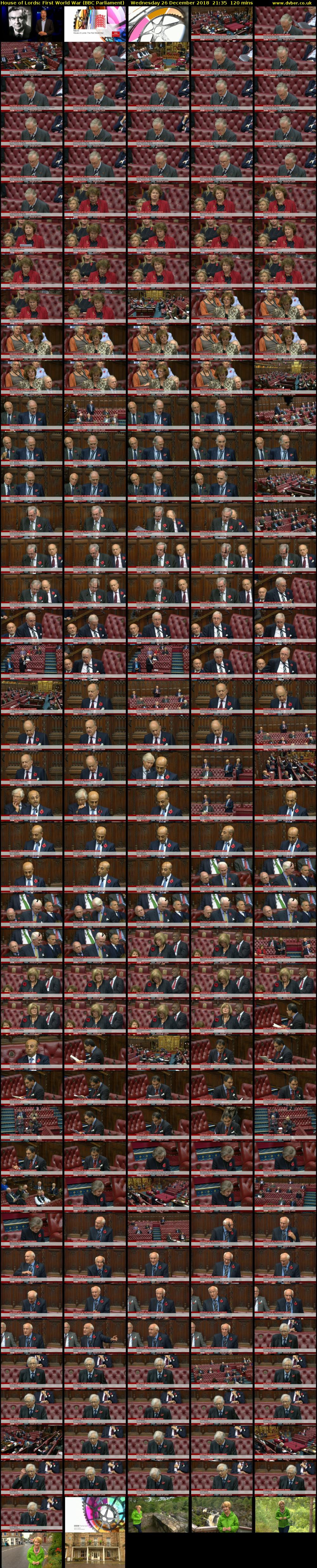 House of Lords: First World War (BBC Parliament) Wednesday 26 December 2018 21:35 - 23:35