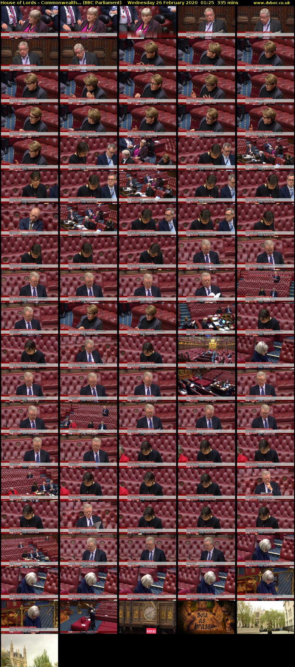 House of Lords - Commonwealth... (BBC Parliament) Wednesday 26 February 2020 01:25 - 07:00