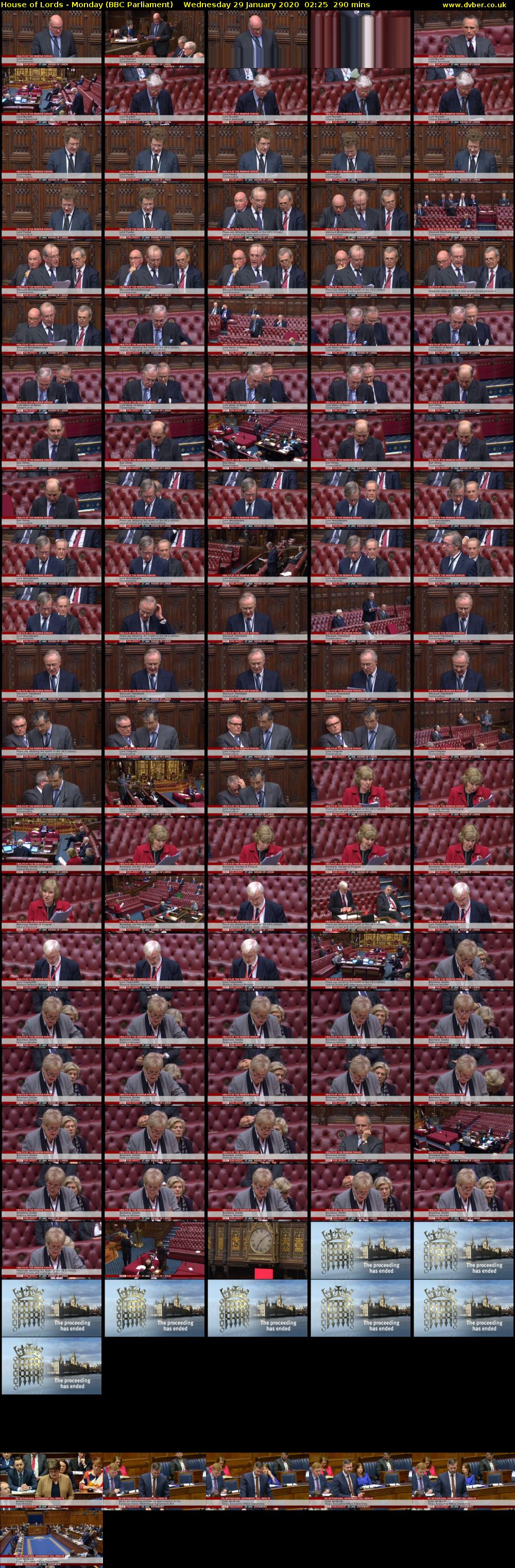 House of Lords - Monday (BBC Parliament) Wednesday 29 January 2020 02:25 - 07:15