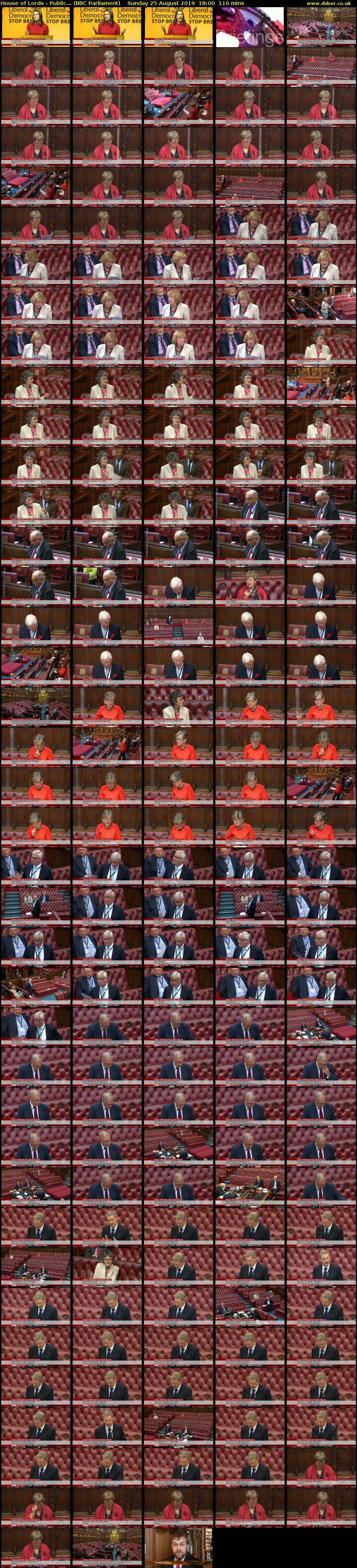 House of Lords - Public... (BBC Parliament) Sunday 25 August 2019 18:00 - 19:50