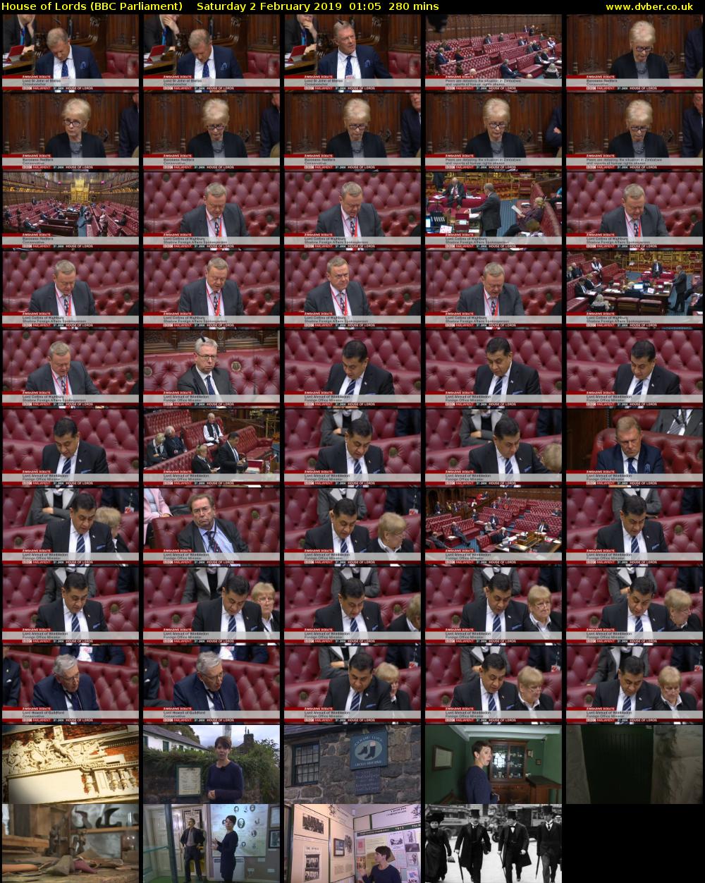 House of Lords (BBC Parliament) Saturday 2 February 2019 01:05 - 05:45
