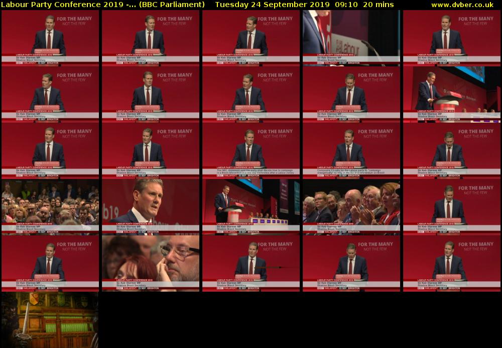Labour Party Conference 2019 -... (BBC Parliament) Tuesday 24 September 2019 09:10 - 09:30