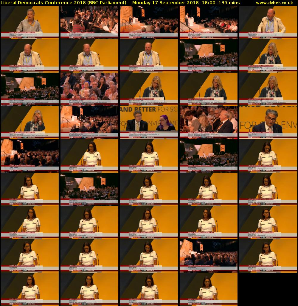 Liberal Democrats Conference 2018 (BBC Parliament) Monday 17 September 2018 18:00 - 20:15
