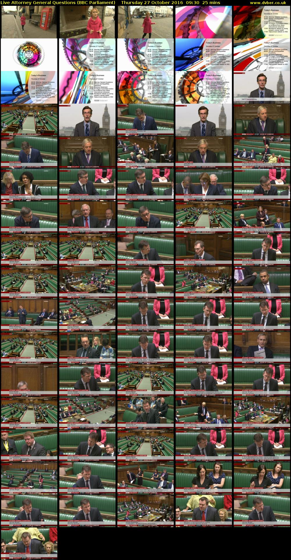 Live Attorney General Questions (BBC Parliament) Thursday 27 October 2016 09:30 - 09:55