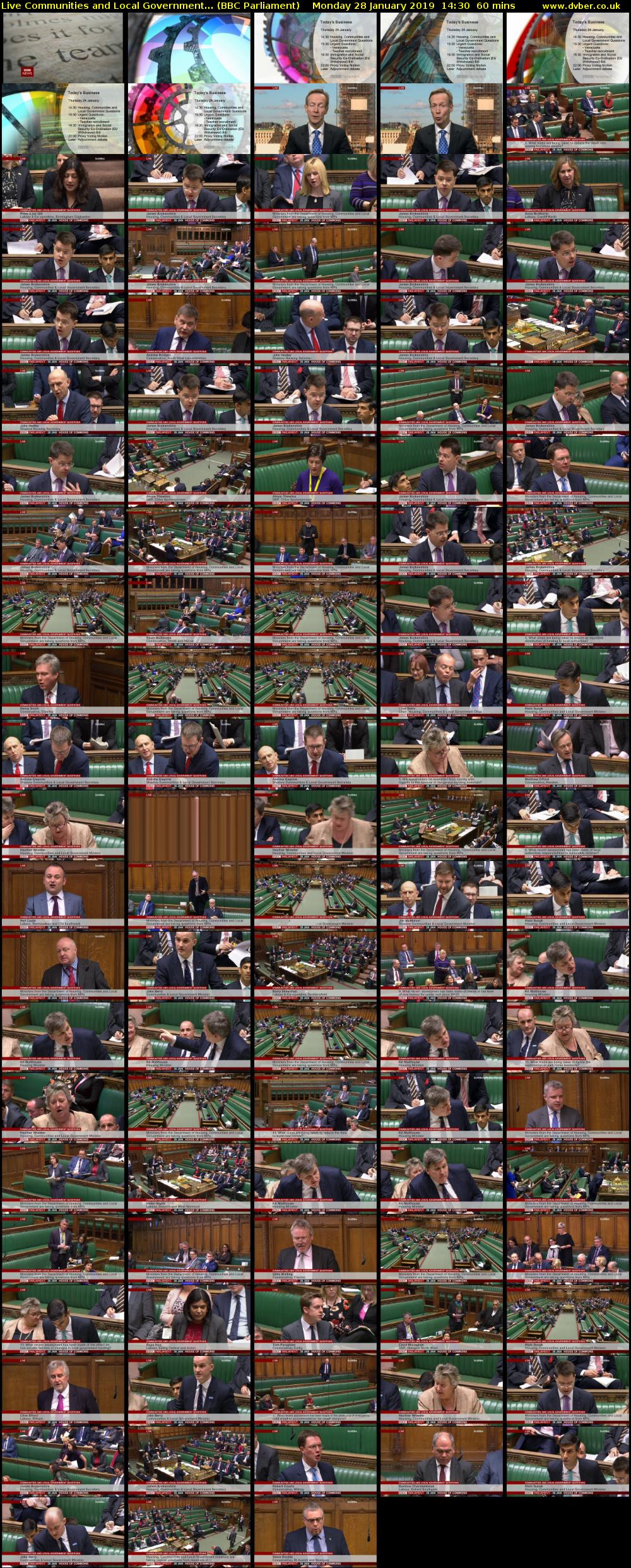 Live Communities and Local Government... (BBC Parliament) Monday 28 January 2019 14:30 - 15:30