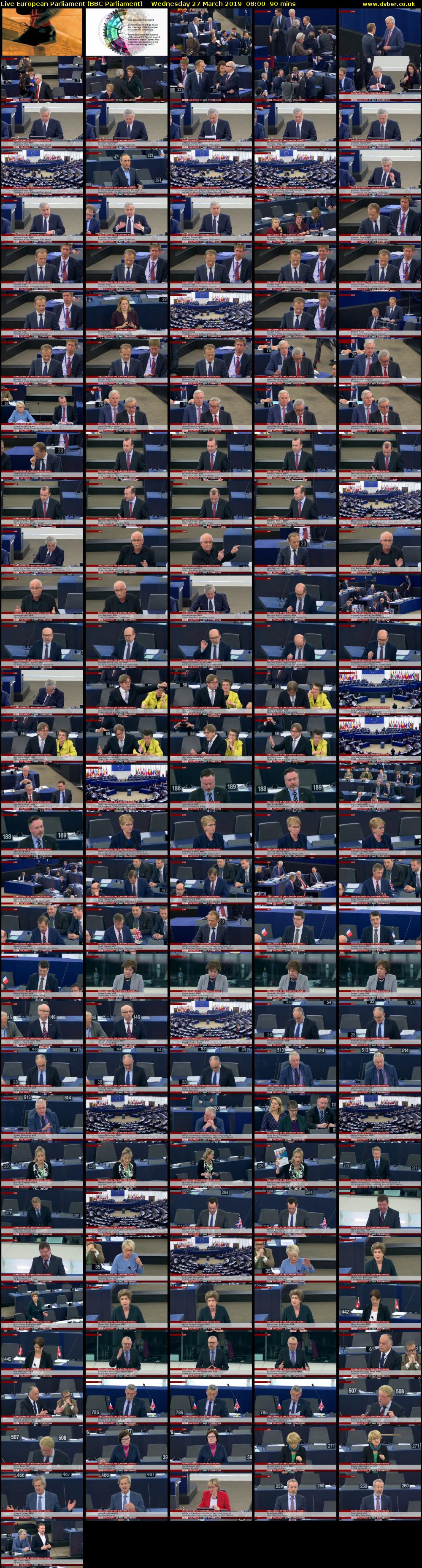 Live European Parliament (BBC Parliament) Wednesday 27 March 2019 08:00 - 09:30
