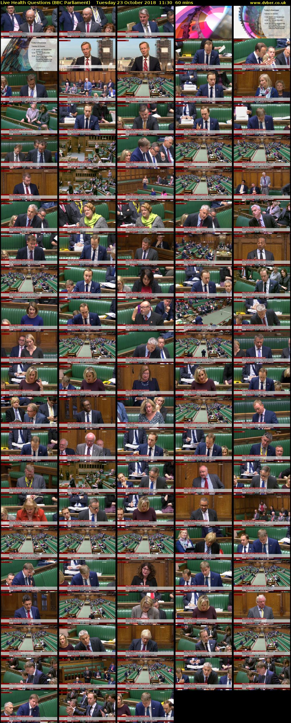 Live Health Questions (BBC Parliament) Tuesday 23 October 2018 11:30 - 12:30