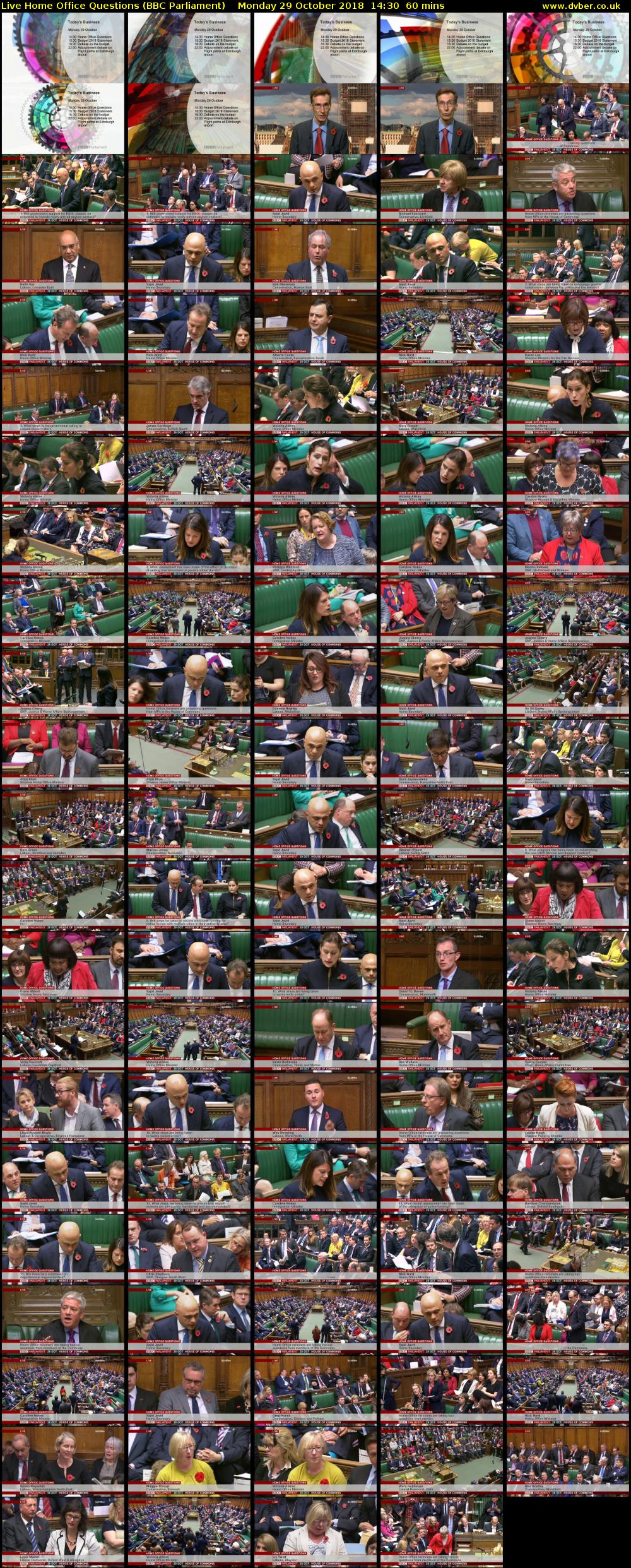 Live Home Office Questions (BBC Parliament) Monday 29 October 2018 14:30 - 15:30