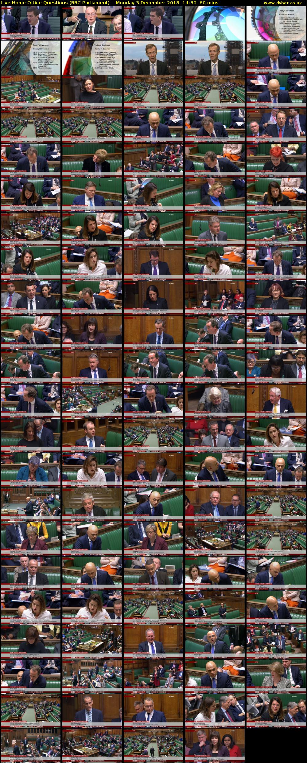 Live Home Office Questions (BBC Parliament) Monday 3 December 2018 14:30 - 15:30