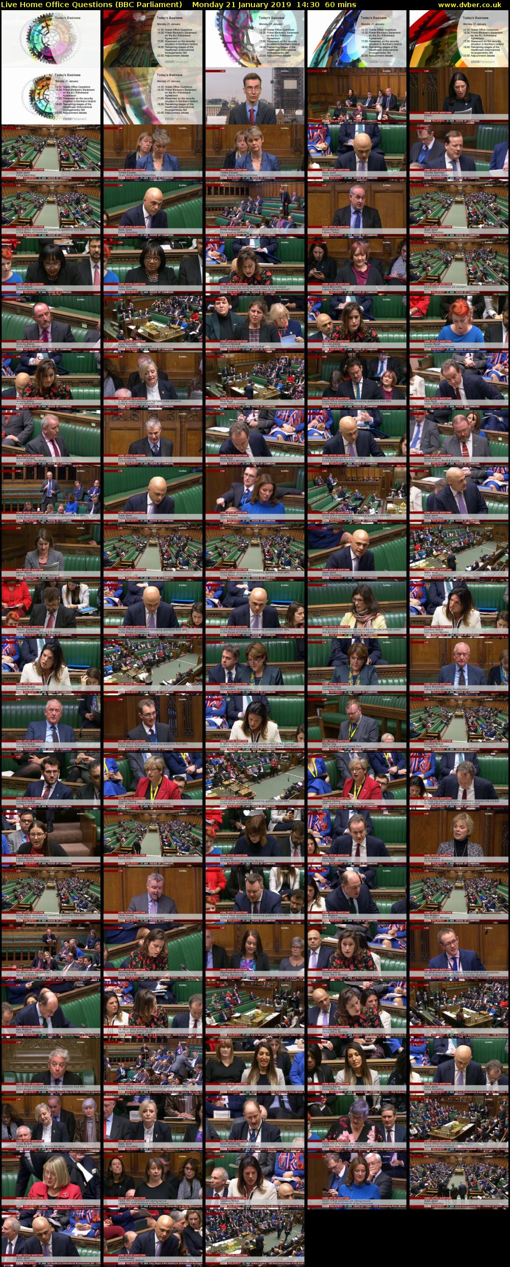 Live Home Office Questions (BBC Parliament) Monday 21 January 2019 14:30 - 15:30