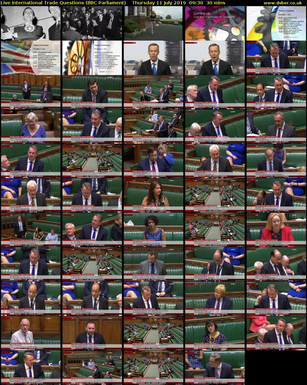 Live International Trade Questions (BBC Parliament) Thursday 11 July 2019 09:30 - 10:00