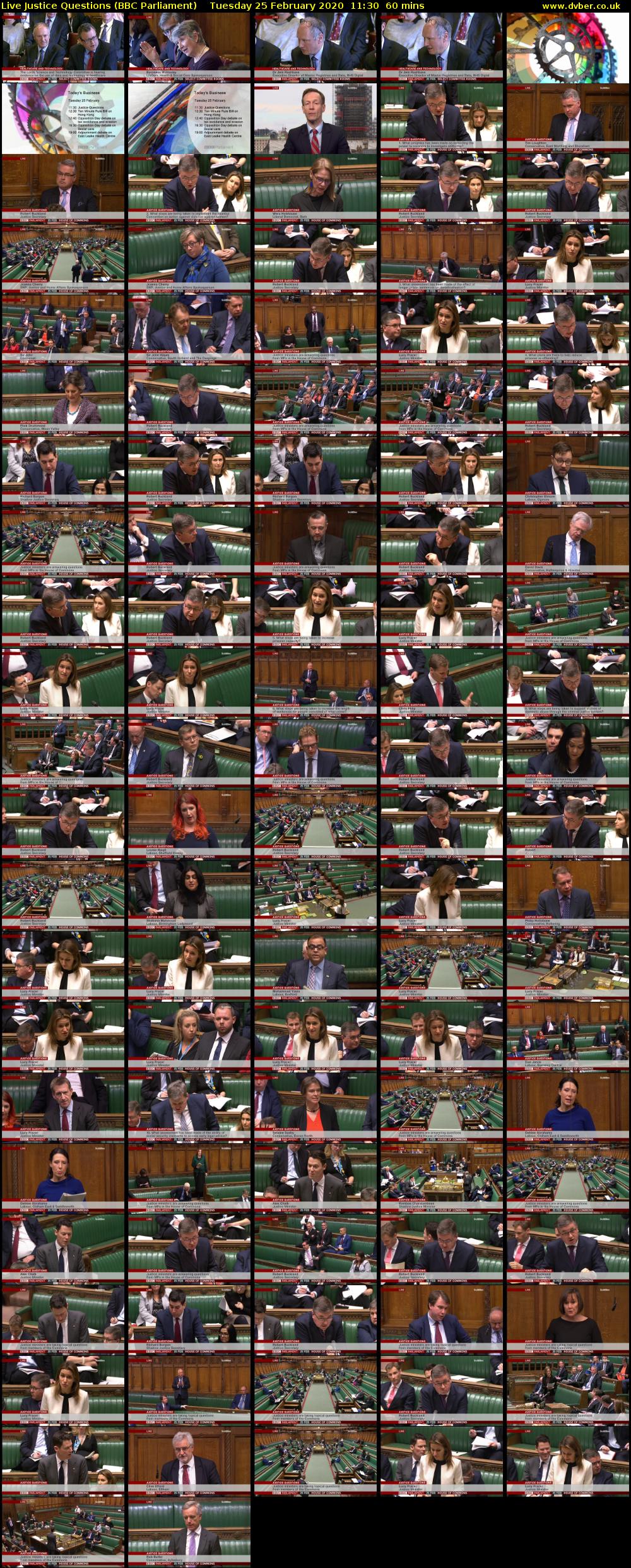Live Justice Questions (BBC Parliament) Tuesday 25 February 2020 11:30 - 12:30