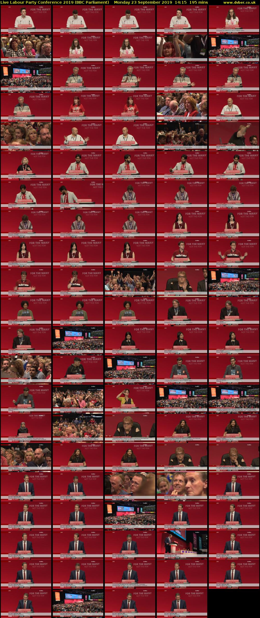 Live Labour Party Conference 2019 (BBC Parliament) Monday 23 September 2019 14:15 - 17:30