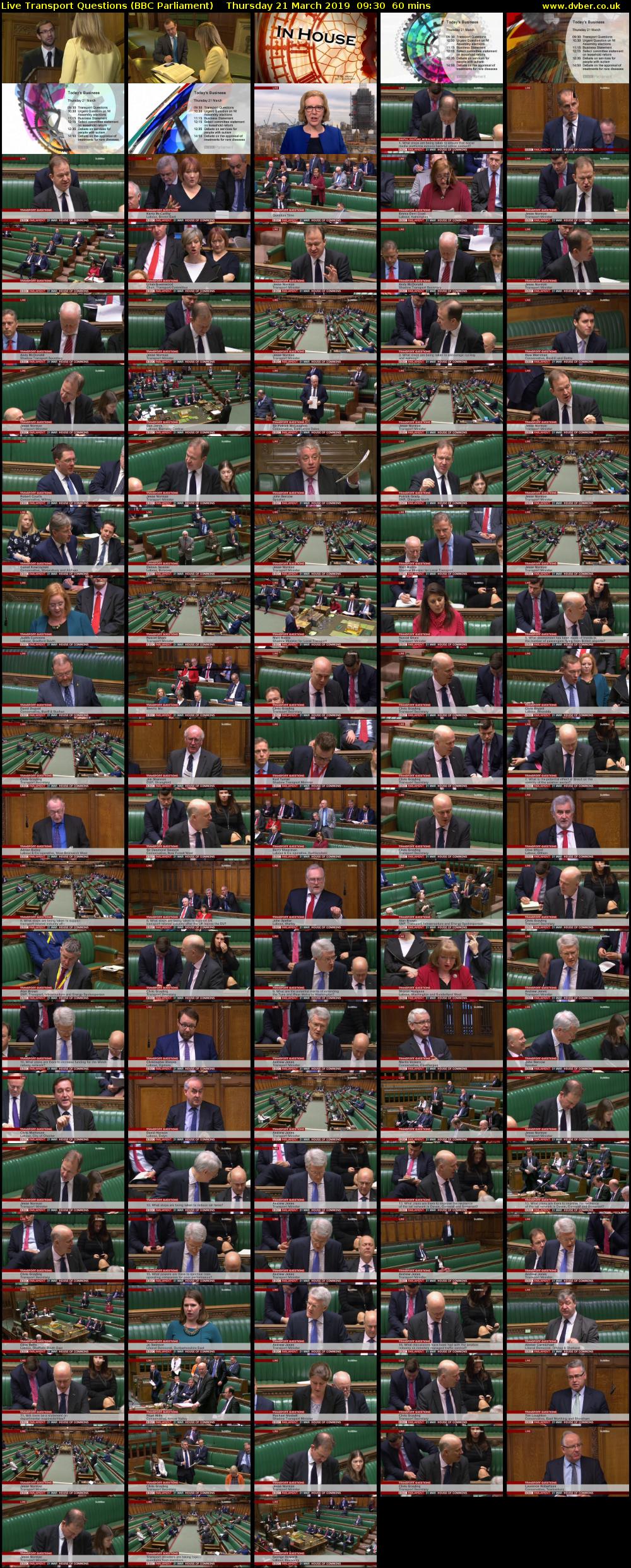 Live Transport Questions (BBC Parliament) Thursday 21 March 2019 09:30 - 10:30