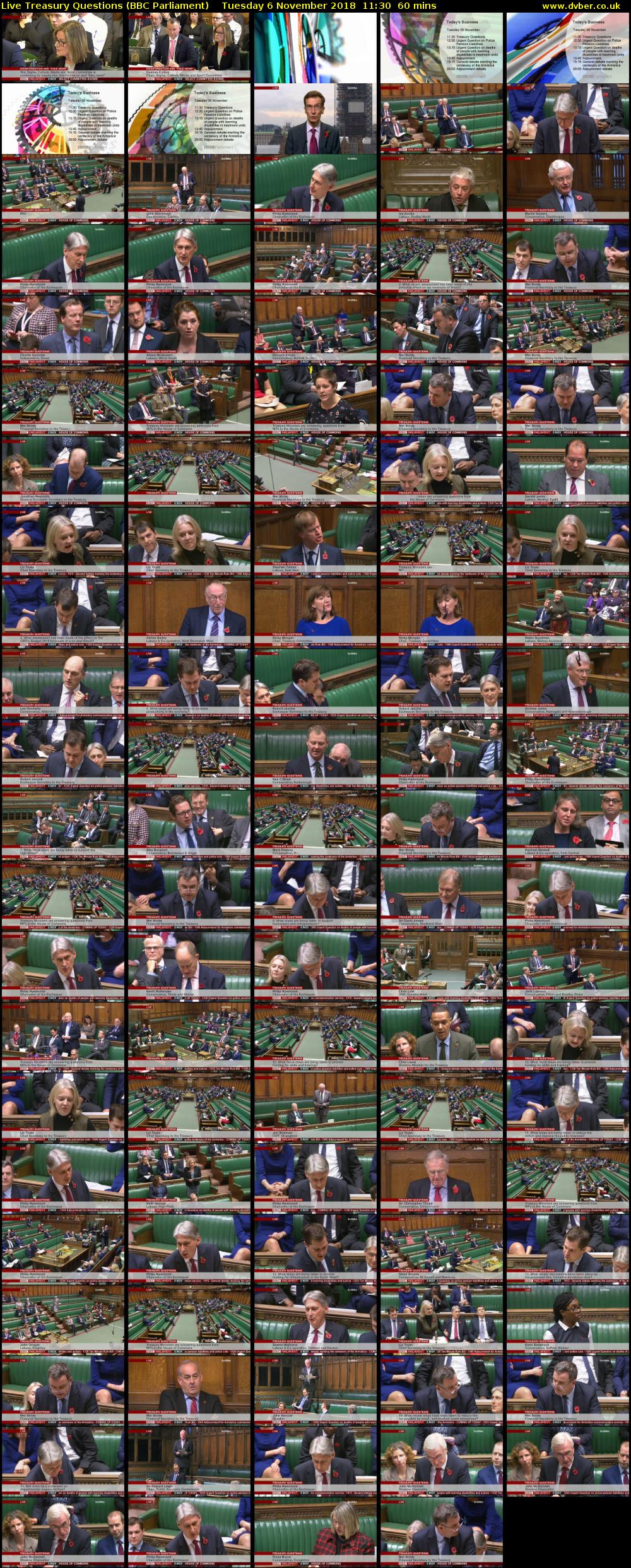 Live Treasury Questions (BBC Parliament) Tuesday 6 November 2018 11:30 - 12:30