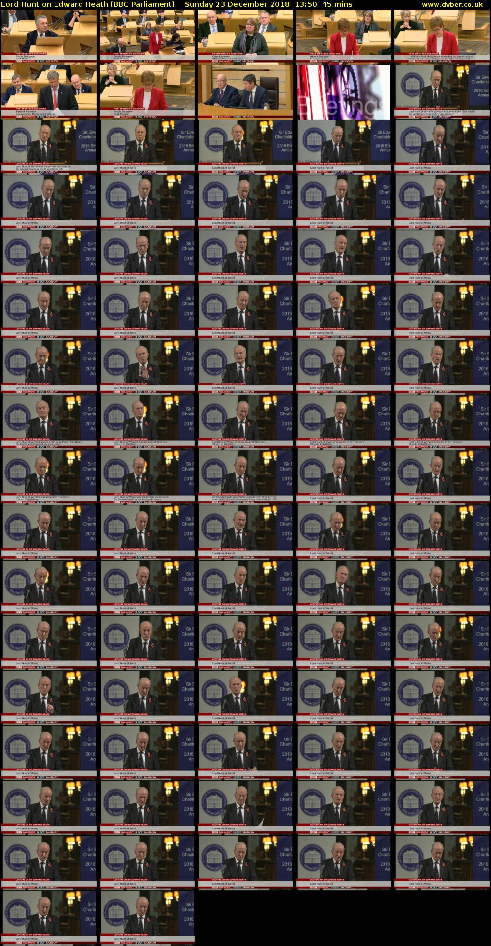 Lord Hunt on Edward Heath (BBC Parliament) Sunday 23 December 2018 13:50 - 14:35