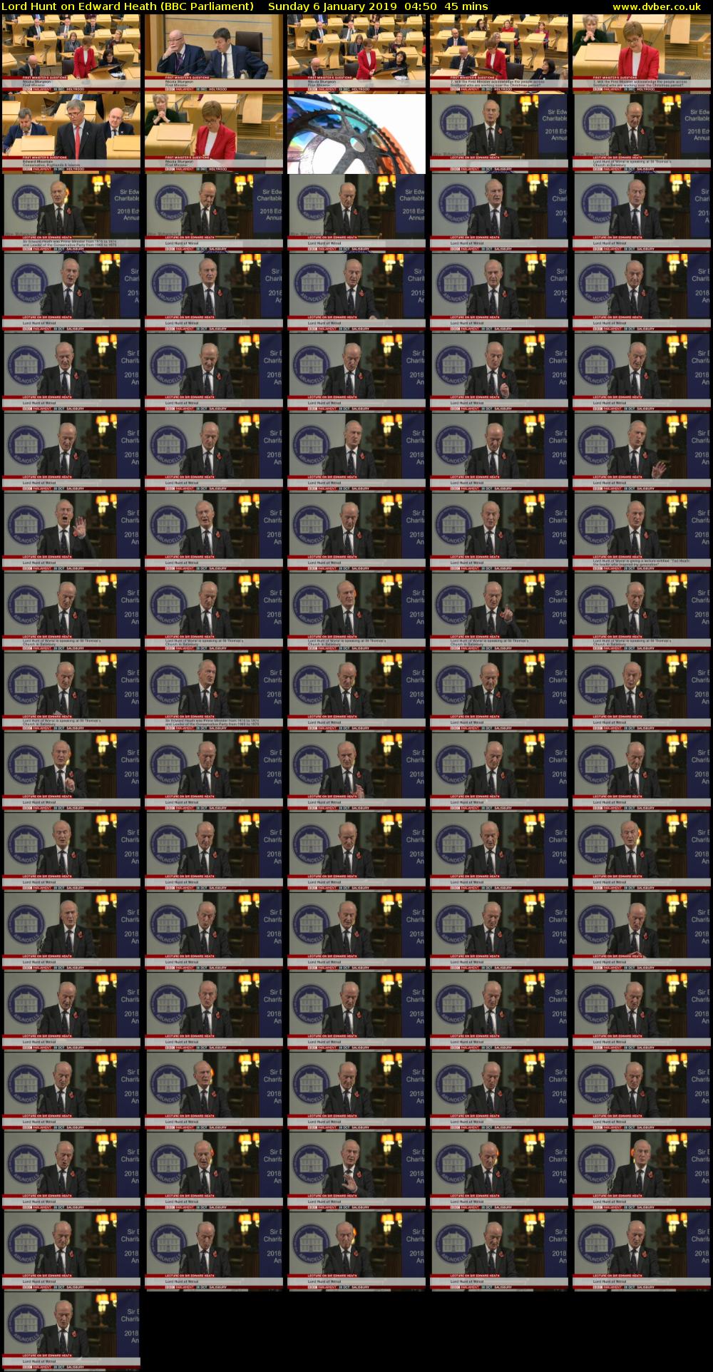 Lord Hunt on Edward Heath (BBC Parliament) Sunday 6 January 2019 04:50 - 05:35