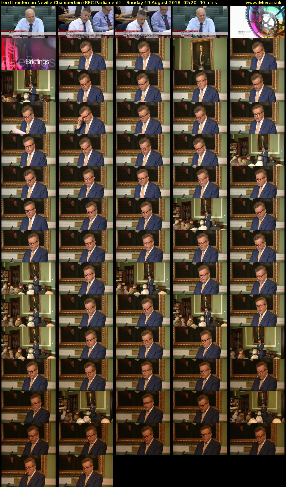 Lord Lexden on Neville Chamberlain (BBC Parliament) Sunday 19 August 2018 02:20 - 03:00