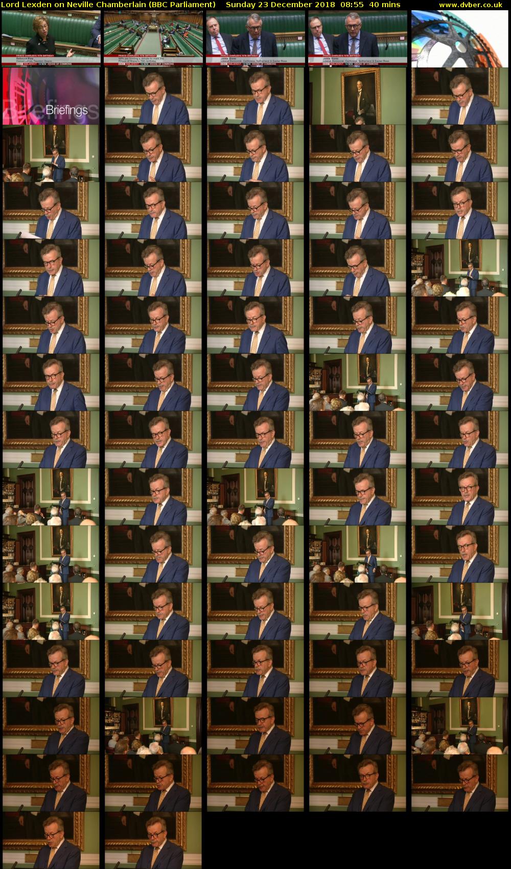 Lord Lexden on Neville Chamberlain (BBC Parliament) Sunday 23 December 2018 08:55 - 09:35