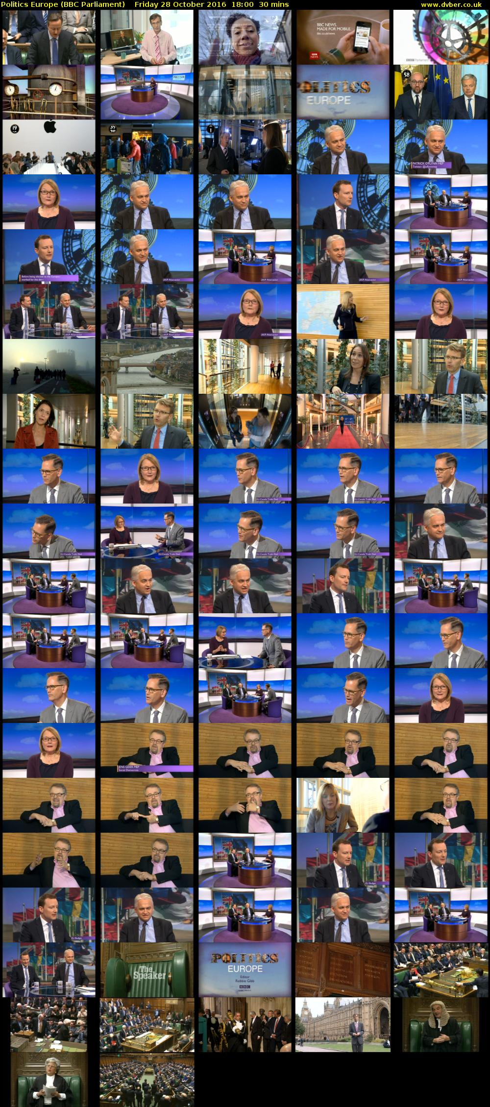 Politics Europe (BBC Parliament) Friday 28 October 2016 18:00 - 18:30