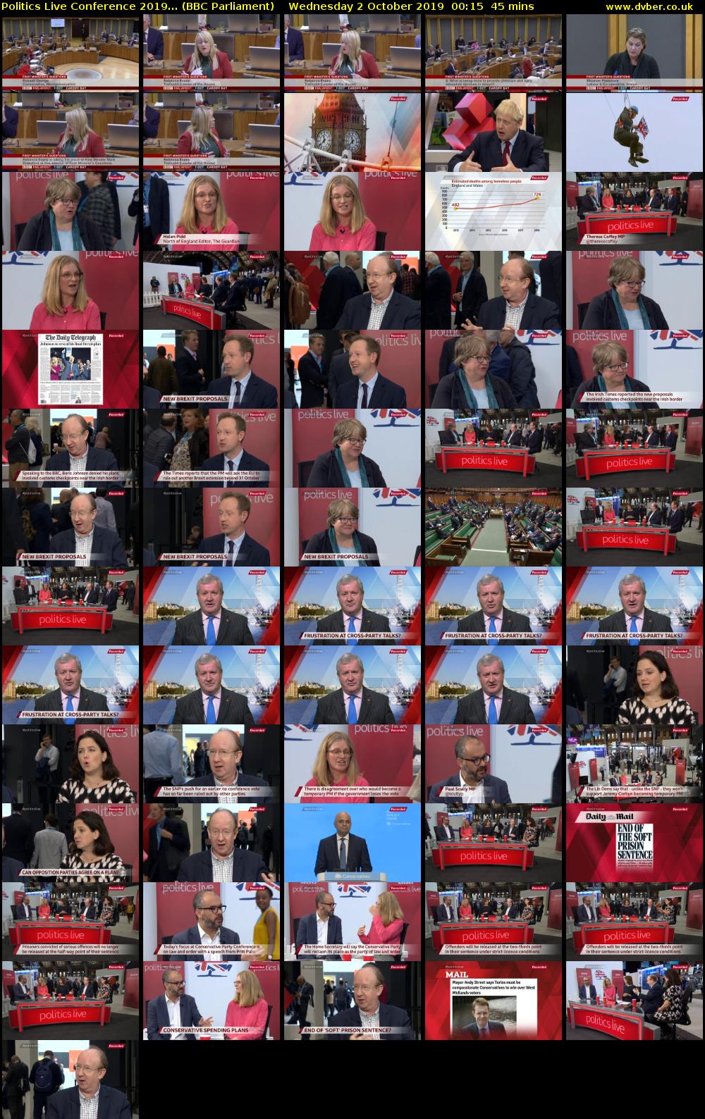 Politics Live Conference 2019... (BBC Parliament) Wednesday 2 October 2019 00:15 - 01:00