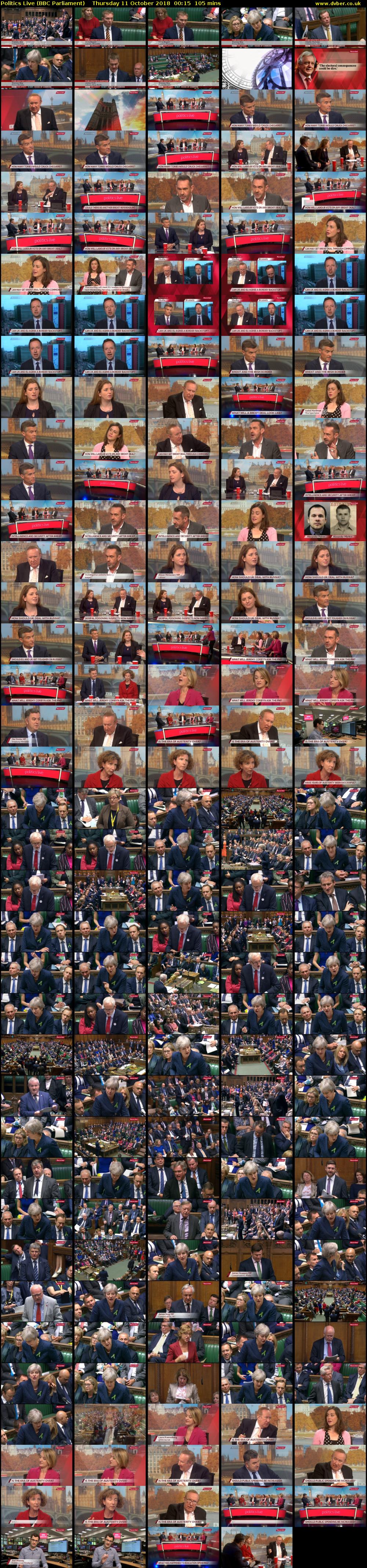 Politics Live (BBC Parliament) Thursday 11 October 2018 00:15 - 02:00