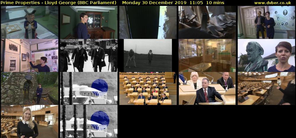 Prime Properties - Lloyd George (BBC Parliament) Monday 30 December 2019 11:05 - 11:15