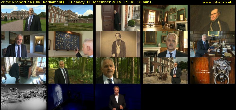 Prime Properties (BBC Parliament) Tuesday 31 December 2019 15:30 - 15:40