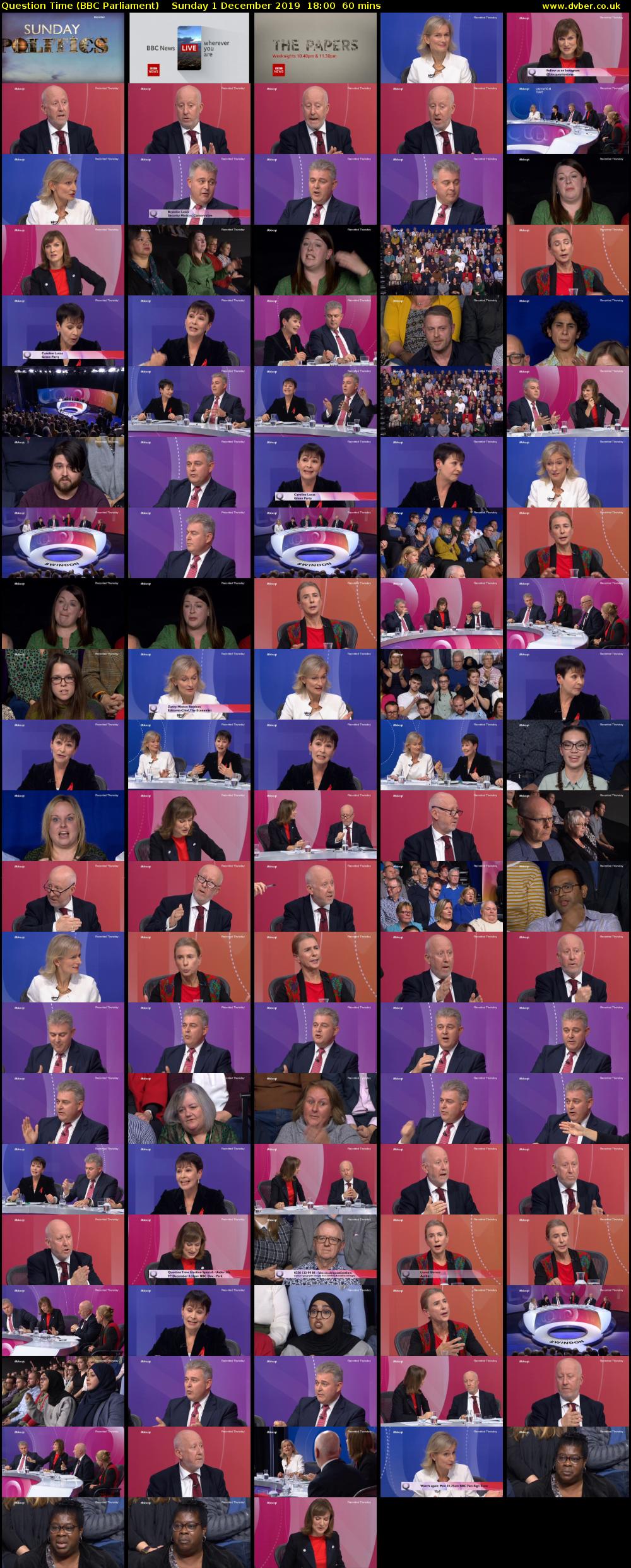 Question Time (BBC Parliament) Sunday 1 December 2019 18:00 - 19:00