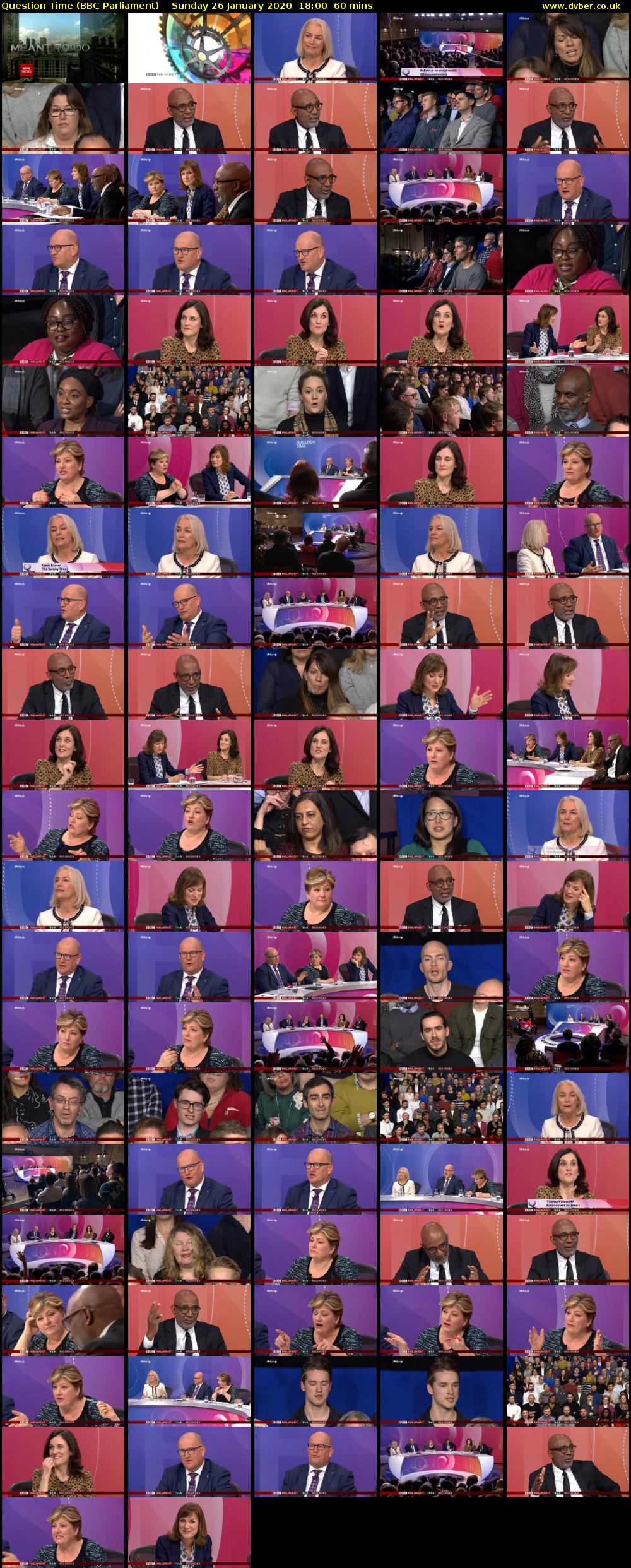 Question Time (BBC Parliament) Sunday 26 January 2020 18:00 - 19:00