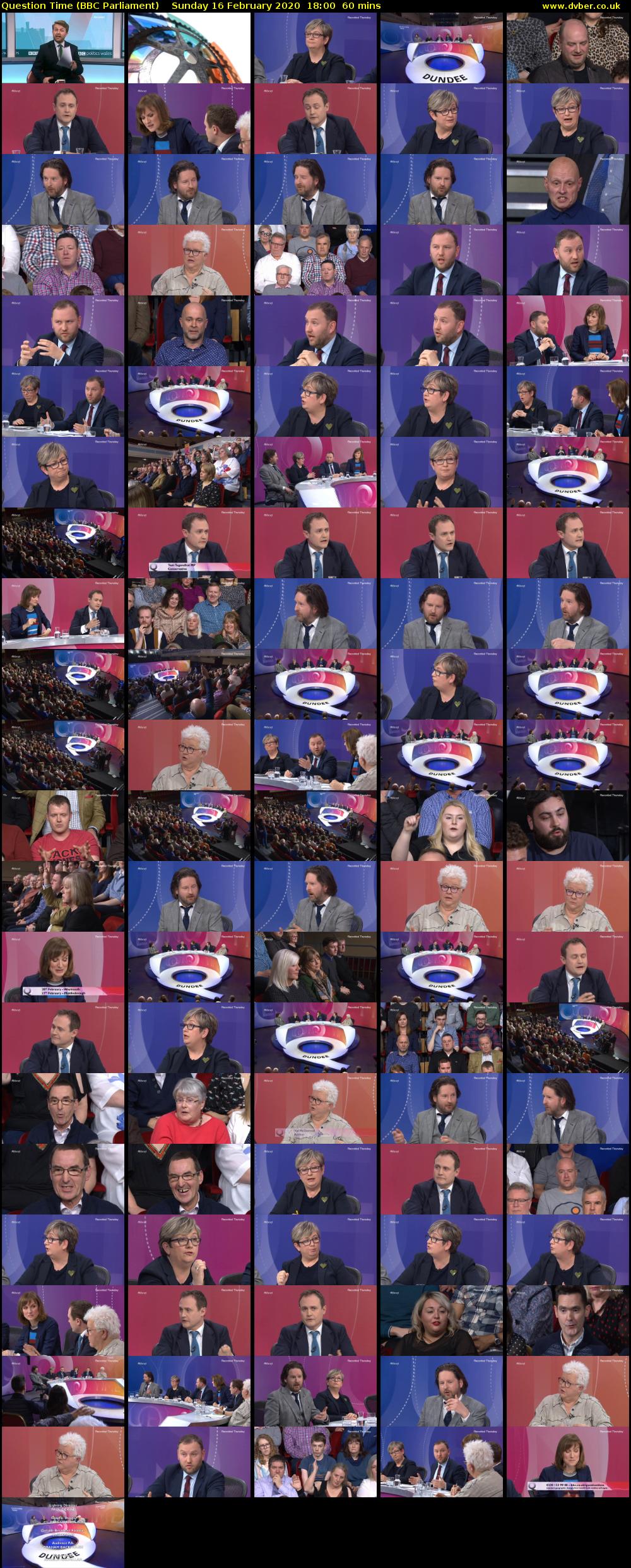 Question Time (BBC Parliament) Sunday 16 February 2020 18:00 - 19:00