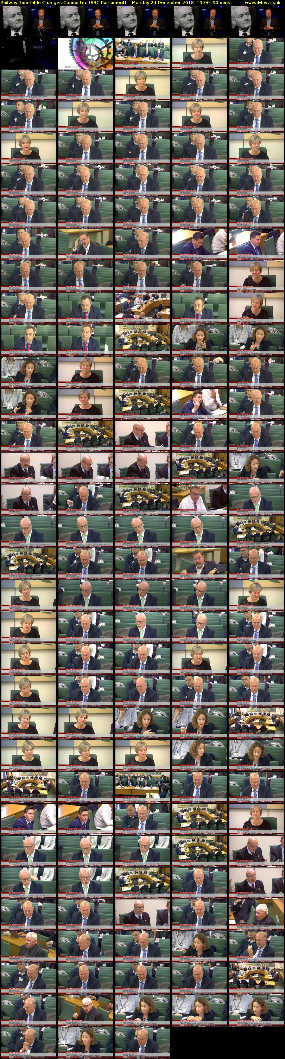 Railway Timetable Changes Committee (BBC Parliament) Monday 24 December 2018 19:00 - 20:30