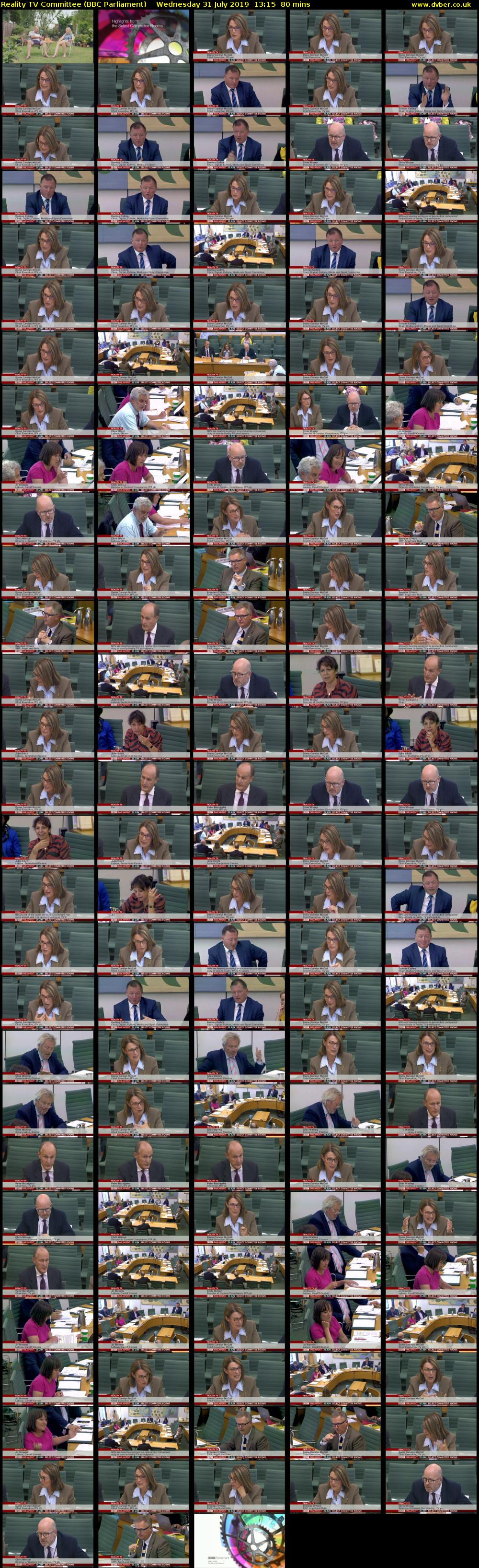 Reality TV Committee (BBC Parliament) Wednesday 31 July 2019 13:15 - 14:35