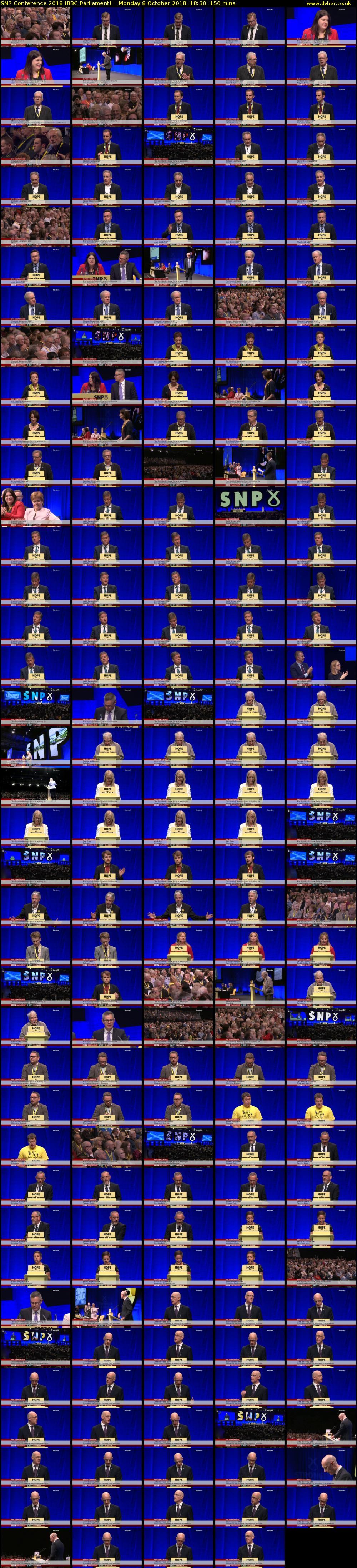 SNP Conference 2018 (BBC Parliament) Monday 8 October 2018 18:30 - 21:00